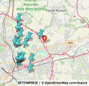 Mappa Via Poggio Fidoni, 00131 Roma RM, Italia (5.309)