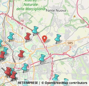 Mappa Via Poggio Fidoni, 00131 Roma RM, Italia (7.375)