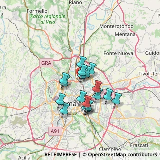 Mappa Via Val Cismon, 00141 Roma RM, Italia (5.60444)