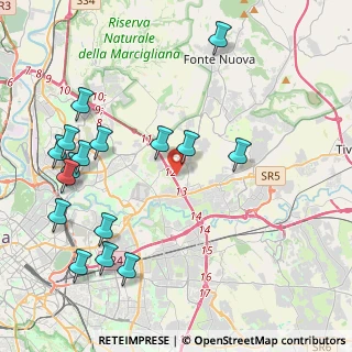 Mappa Via Terelle, 00131 Roma RM, Italia (5.21625)