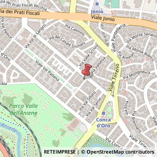 Mappa Via Val Santerno,  9, 00141 Roma, Roma (Lazio)