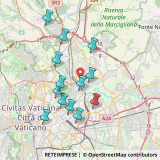 Mappa Via Conca d'Oro, 00141 Roma RM, Italia (3.87538)