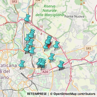 Mappa Via Andrea Checchi, 00137 Roma RM, Italia (3.647)