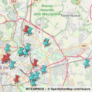 Mappa Via Andrea Checchi, 00137 Roma RM, Italia (6.49889)