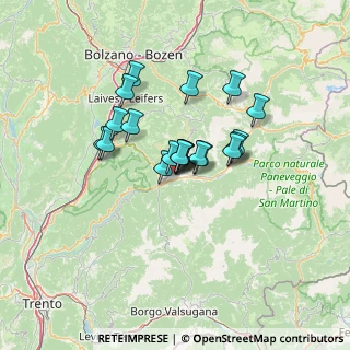 Mappa Via Coltrin, 38033 Cavalese TN, Italia (9.1105)