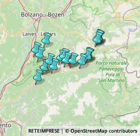 Mappa Via Benesin, 38038 Tesero TN, Italia (10.1035)