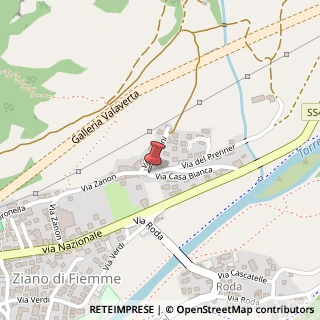 Mappa Via Casa Bianca, 1, 38030 Ziano di Fiemme, Trento (Trentino-Alto Adige)