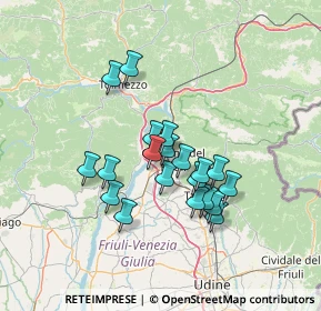Mappa Via dell'Artigiano, 33013 Gemona del Friuli UD, Italia (11.0505)