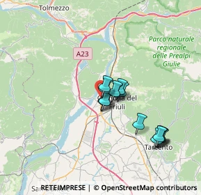 Mappa Via dell'Artigiano, 33013 Gemona del Friuli UD, Italia (5.40933)