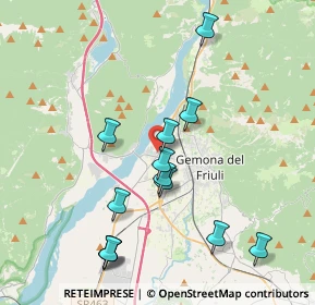 Mappa Via dell'Artigiano, 33013 Gemona del Friuli UD, Italia (3.96769)