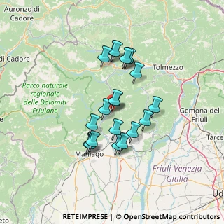 Mappa Via Cleva, 33090 Tramonti di Sotto PN, Italia (11.0695)