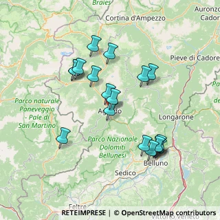 Mappa 32021 Agordo BL, Italia (14.00944)