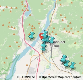 Mappa Via dei Mestieri, 33013 Gemona del Friuli UD, Italia (3.36091)