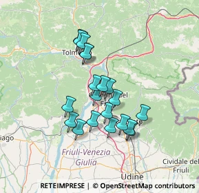 Mappa Via dei Mestieri, 33013 Gemona del Friuli UD, Italia (10.9)