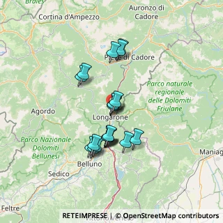 Mappa Località Malcolm, 32013 Longarone BL, Italia (10.9505)