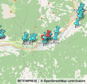 Mappa Piazza Italia, 38030 Ziano di Fiemme TN, Italia (2.1575)