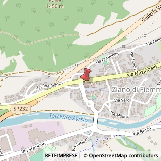 Mappa Piazza Italia, 7, 38030 Ziano di Fiemme, Trento (Trentino-Alto Adige)