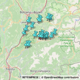 Mappa Via Giovanni Battista Delugan, 38033 Cavalese TN, Italia (9.37)
