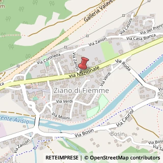 Mappa Via Nazionale, 91, 38030 Ziano di Fiemme, Trento (Trentino-Alto Adige)
