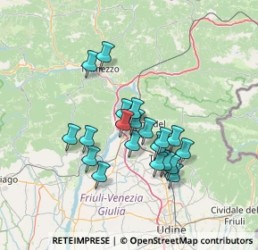 Mappa Via della Turbina, 33013 Gemona del Friuli UD, Italia (11.2475)