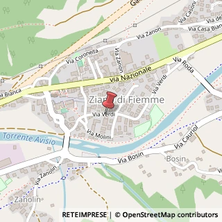 Mappa Via Giuseppe Verdi, 12A, 38030 Ziano di Fiemme, Trento (Trentino-Alto Adige)