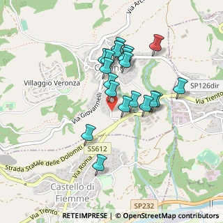 Mappa Via Bivio, 38033 Carano TN, Italia (0.382)