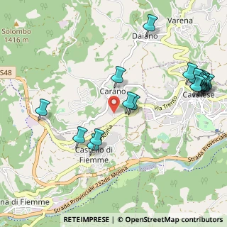 Mappa Via Bivio, 38033 Carano TN, Italia (1.278)