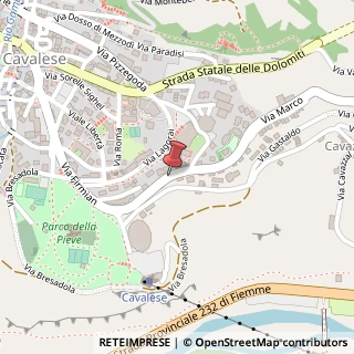 Mappa Via Marco, 37, 38033 Cavalese, Trento (Trentino-Alto Adige)