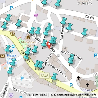 Mappa Piazza Chiesa, 38038 Tesero TN, Italia (0.075)