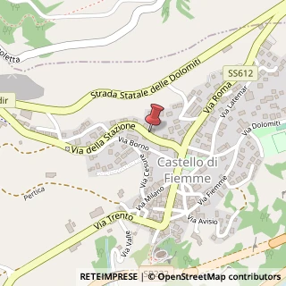 Mappa Via Stazione, 5, 38030 Castello-Molina di Fiemme, Trento (Trentino-Alto Adige)