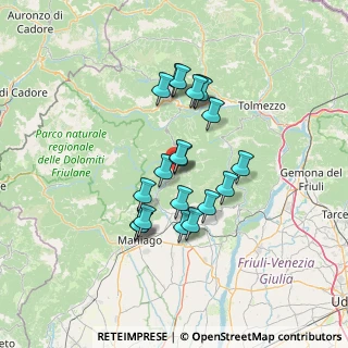 Mappa Piazza S. Croce, 33090 Tramonti di Sotto PN, Italia (11.11)
