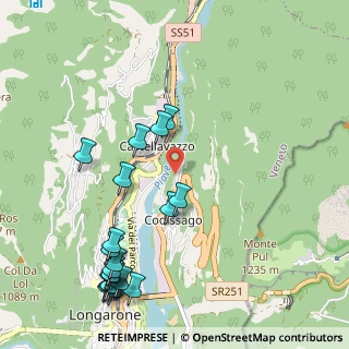 Mappa Via Generale Carlo Ciglieri, 32013 Longarone BL, Italia (1.2845)