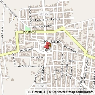 Mappa Via Costantinopoli, 10, 74026 Pulsano, Taranto (Puglia)