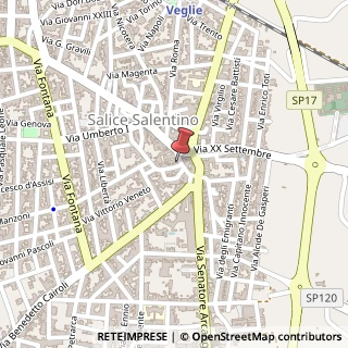 Mappa Via Vittorio Emanuele II°, 88, 73015 Salice Salentino, Lecce (Puglia)