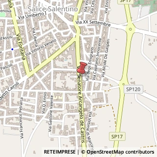 Mappa Via Senatore De Castris, 150, 73015 Salice Salentino, Lecce (Puglia)