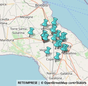 Mappa Via Capitano Innocente, 73015 Salice Salentino LE, Italia (9.69842)