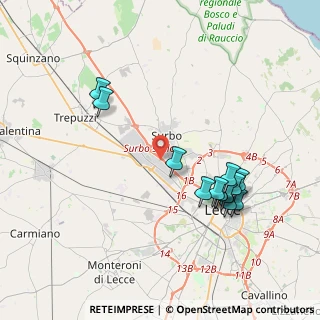Mappa Via Belgio, 73100 Lecce LE, Italia (4.29462)