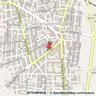 Mappa Via Benedetto Cairoli, 59, 73015 Salice Salentino, Lecce (Puglia)