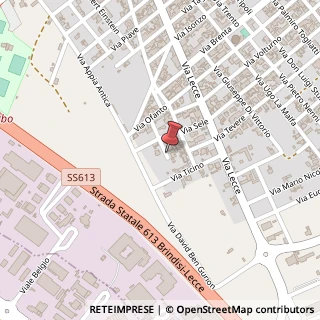 Mappa Via Claudio Pezzuto, 39/41, 73010 Surbo, Lecce (Puglia)
