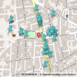 Mappa Via Fontana, 73015 Salice Salentino LE, Italia (0.125)