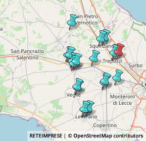 Mappa Via Francesco Crispi, 73015 Salice Salentino LE, Italia (6.8375)