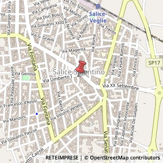 Mappa Via Francesco Crispi, 2, 73015 Salice Salentino, Lecce (Puglia)