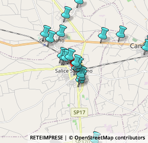 Mappa Via Francesco Crispi, 73015 Salice Salentino LE, Italia (1.8355)