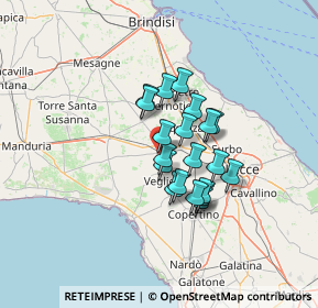 Mappa Via Francesco Crispi, 73015 Salice Salentino LE, Italia (10.0495)