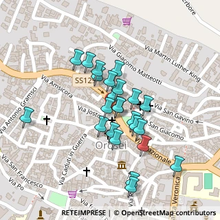 Mappa Piazza del Popolo, 08028 Orosei NU, Italia (0.09167)
