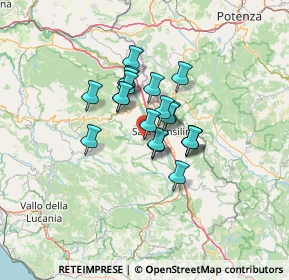 Mappa Piazza Santissima Pietà, 84039 Teggiano SA, Italia (9.2745)