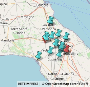 Mappa Via Gastone Valente, 73015 Salice Salentino LE, Italia (11.30944)
