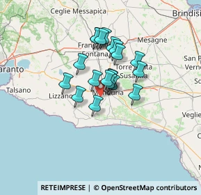 Mappa Via dei Montefuscoli, 74024 Manduria TA, Italia (9.7605)