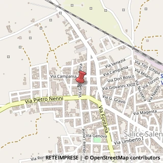 Mappa Via Giorgio la Pira, 18, 73015 Salice Salentino, Lecce (Puglia)