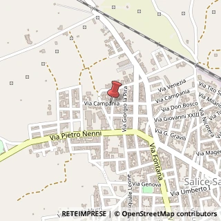 Mappa Via Cavalieri di Vittorio Veneto, 14, 73015 Salice Salentino, Lecce (Puglia)